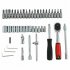 46  Piece 1 4 inch Screwdriver Drive Socket Bit Set Metric Ratchet Wrench Tools Kit For Automotive Repairing Household 46pcs set red box