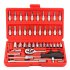 46 Pieces 1 4   Drive Socket Ratchet Wrench Bit Bits Included Sliding Bar Extension Bar 1 4 Quick Ratchet Handle Red