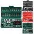 46 Pieces 1 4   Drive Socket Ratchet Wrench Bit Bits Included Sliding Bar Extension Bar 1 4 Quick Ratchet Handle Green