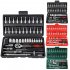 46 Pieces 1 4   Drive Socket Ratchet Wrench Bit Bits Included Sliding Bar Extension Bar 1 4 Quick Ratchet Handle Green
