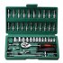 46 Pieces 1 4   Drive Socket Ratchet Wrench Bit Bits Included Sliding Bar Extension Bar 1 4 Quick Ratchet Handle Green