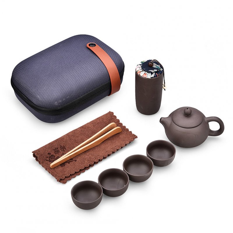 Porcelain Teapot & Teacups Set Travel Portable Ceramic Outdoor Set Gift Set 