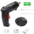 47 In 1 Cordless Electric Screwdriver Set With LED Lights 220RPM 3NM Torque USB Rechargeable Drill Driver Power Tool Bit Set 7108  47 piece plastic box 