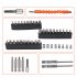 47 In 1 Cordless Electric Screwdriver Set With LED Lights 220RPM 3NM Torque USB Rechargeable Drill Driver Power Tool Bit Set 7108  47 piece plastic box 