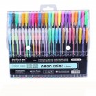 48 Colors Gel Pens Pastel Glitter Fluorescent Metallic Color Marker Pen School Students Stationery Office Supplies  6107-48 color_1.0mm