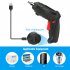 48 In 1 Cordless Electric Screwdriver Rechargeable Ergonomically Handle Drill Driver Power Tool Bit With Led Light As shown