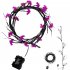 48 LEDs Halloween Rattan Lights With 24 LED Lights 8 Modes Waterproof Super Bright Led Fairy Lights For Indoor Outdoor Decoration purple bat vines