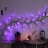 48 LEDs Halloween Rattan Lights With 24 LED Lights 8 Modes Waterproof Super Bright Led Fairy Lights For Indoor Outdoor Decoration purple bat vines
