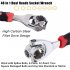 48 in 1 Multi functional Socket  Wrench Ratcheting Hex Socket Tool Metric Inch Sleeve Dual purpose Adjustable Wrench as shown