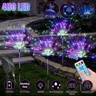 480 Led Colorful Solar Firework Lights 8 Modes Ip44 Waterproof Outdoor Garden Decorative Lights as shown