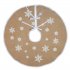 48Inches White Snowflower Printing Burlap Christmas Tree Skirt for Indoor Outdoor Ornament  120CM