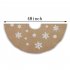 48Inches White Snowflower Printing Burlap Christmas Tree Skirt for Indoor Outdoor Ornament  120CM