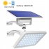 48LEDs Light Control Solar Powered Wall Light for Garden Courtyard Decor Black shell white light 6500K