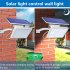 48LEDs Light Control Solar Powered Wall Light for Garden Courtyard Decor Black shell white light 6500K