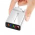 48W 3 1A Usb Charger Real time Variable Frequency Lcd Digital Display 4usb Fast Charging Head Adapter black EU