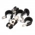 48pcs 5 Size Cable Clamp Rubber Cushion Insulated Clamp Stainless Steel Metal Clamp