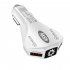 48w Dual Qc3 0 2USB Car Charger 1 to 2 Constant Temperature Fast Charging Adapter Compatible For Ios Android Phone White