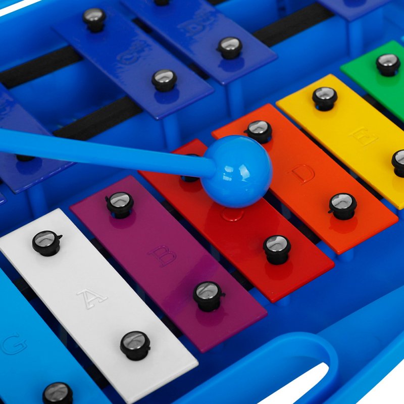 Glockenspiel Xylophone Professional 25 Note Xylophone Colorful Metal Keys Xylophone With Case For Beginners Music Teaching 
