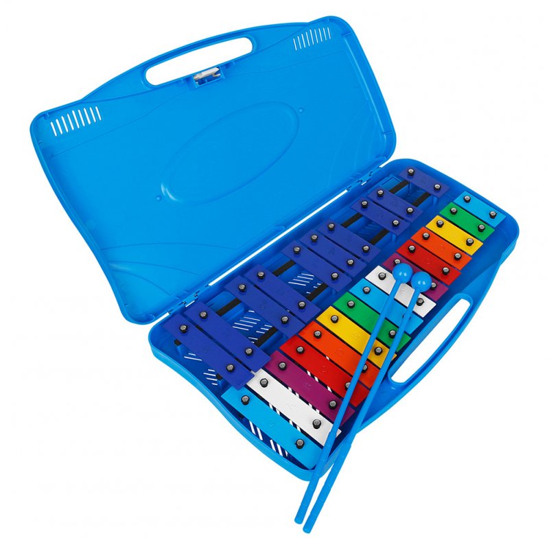 Glockenspiel Xylophone Professional 25 Note Xylophone Colorful Metal Keys Xylophone With Case For Beginners Music Teaching 