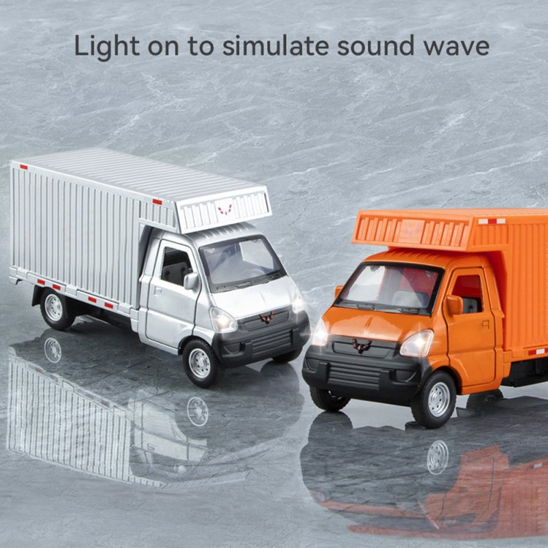 1:32 Scale Simulation Car Model For Wuling Rongguang Alloy Pull Back Car With Sound Light For Children Gifts Decoration 