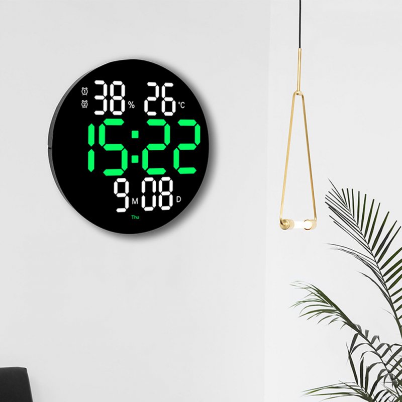 10-inch Led Digital Alarm Clock 2-color Creative Large Screen Electronic Clock Green and White