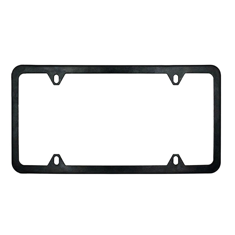 2PCS License Plate Frame Matte Powder Coated Aluminum Rust-Proof 4-Hole USA Car Number Plate Holder Cover With Screws 