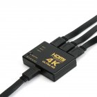 4K*2K HDMI Splitter 3 in 1 High Definiton Video Adapter 3 Input 1 Output Converter black