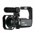 4K Full HD Digital Camera HD DV Night Vision WIFI MIC Camera black