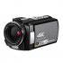 4K Full HD Digital Camera HD DV Night Vision WIFI MIC Camera black
