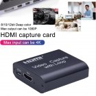 4K Graphics Capture Card HDMI To USB 3.0 Video Recorder Box For Video Recording black