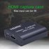 4K Graphics Capture Card HDMI To USB 3 0 Video Recorder Box For Video Recording black