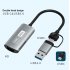 4K Video Capture Card HDTV To USB 3 0 Type C Video Recording 1080P HD Video Capture Device For Gaming Grey