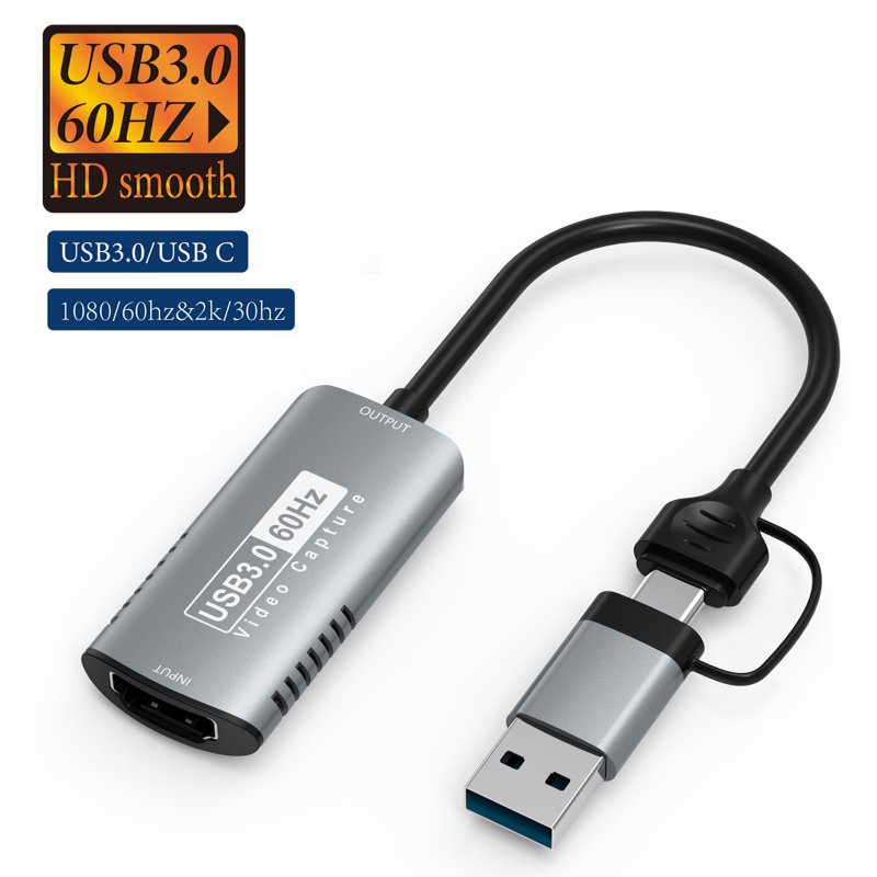 4K Video Capture Card HDTV To USB 3.0/Type-C Video Recording 1080P Video Capture