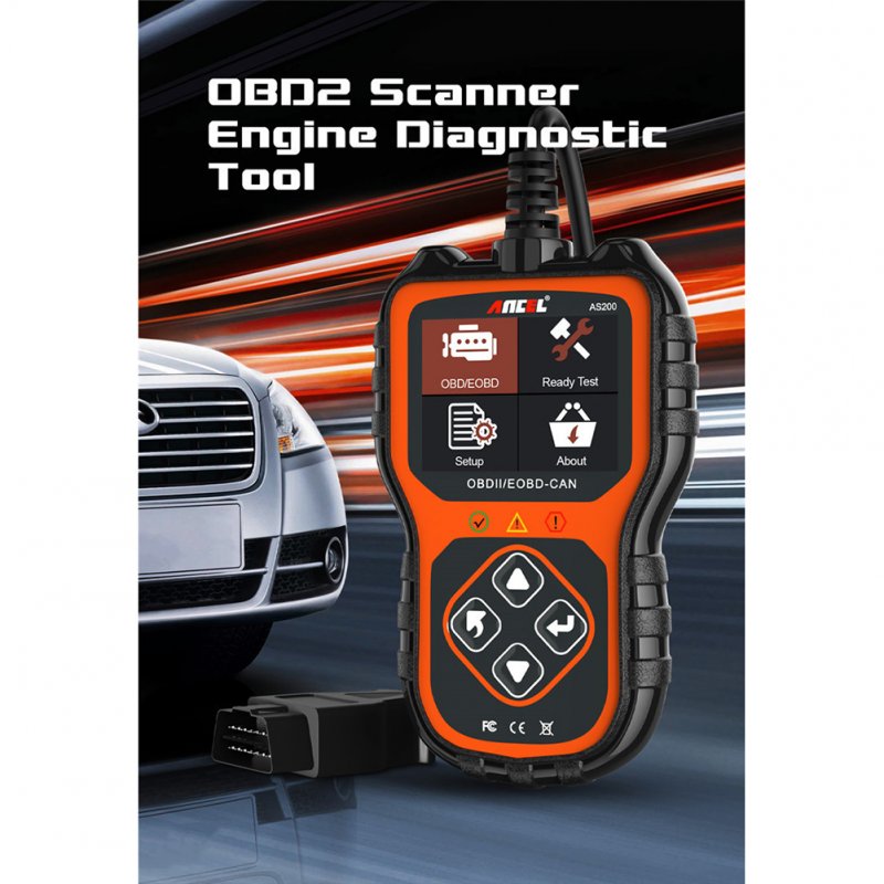 As200 Car Engine Tester Obd2 Scanner Professional Code Reader Fault Scanning Instrument Auto Diagnostics Tool 