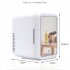 4L Mini Skincare Fridge With LED Light Mirror  Cooler And Warmer For Refrigerating Make Up  Skin Care And Food  Portable Mini Fridge For Bedroom  Office And Car