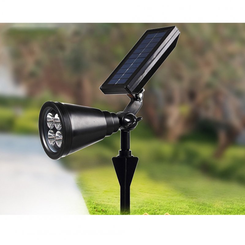 4LEDs Solar Power Garden Lamp Spot Light Outdoor Waterproof Lawn Landscape Path Spotlight 1W Spotlight White