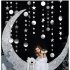 4M Circle Star Shape Garland Party Decor for Showcase Classroom Wedding Gold   silver