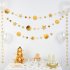 4M Circle Star Shape Garland Party Decor for Showcase Classroom Wedding Gold   silver