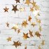 4M Gold Silver Blue Pentagram Stars Shaped Banner Pendant Hanging Decor Birthday Christmas Xmas Party Supplies 4M gold L