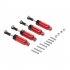 4PCS 1 16 Metal Fittings Internal Pressure Shock Absorber for C 24 Simulated Climbing Vehicle  red