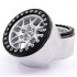 4PCS Aluminum 2 2 Beadlock Wheel Rims for1 10 RC Rock Crawler Axial SCX10 RR10 Wraith 90048 90018 Traxxas TRX4 TRX 6 Black inner ring  silver outer ring 