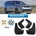 4PCS Car Mud Flaps Replacement, Front And Rear Wheel Vehicles Mudguard Splash Guards Fender Flares Kit, Compatible For Discovery 5 2017-2020 black