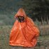 4PCS Emergency Rain Poncho Reusable Weather Resistant PE Aluminum Film Raincoat For Men Women Grown ups Camping Orange  set of 4 