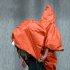 4PCS Emergency Rain Poncho Reusable Weather Resistant PE Aluminum Film Raincoat For Men Women Grown ups Camping Orange  set of 4 
