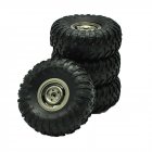 4PCS Metal Beadlock Wheel Rim Rubber Tires Set for MN45 D90 91 96 99 99S 99A 1/12 Rc Car Titanium