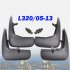 4PCS Mud Flaps  Vehicles Mudguard Splash Guards Front And Rear Set  Fender Flares Kit Automotive Exterior Accessories Compatible For L320 2005 2013 black