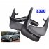 4PCS Mud Flaps  Vehicles Mudguard Splash Guards Front And Rear Set  Fender Flares Kit Automotive Exterior Accessories Compatible For L320 2005 2013 black