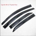 4PCS  Sun Rain Visor Window Shield Deflector For Toyota Vios Sedan Models 08 13