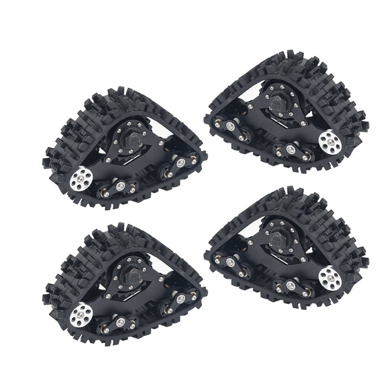 4PCS TRX4 Tracks Wheel Sandmobile Conversion Snow Tire for Traxxas TRX-4 1/10 RC Crawler Car black