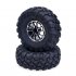 4Pcs 1 9  Beadlock Wheel Rim   1 9 Rubber Tires Set for 1 10 RC Crawler Axial SCX10 90046 Traxxas TRX 4 Redcat GEN 8 RC Car Parts blue